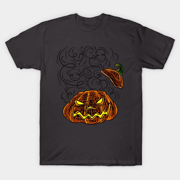 Heavily Shaded Halloween Jack O' Lantern T-Shirt by saradaboru